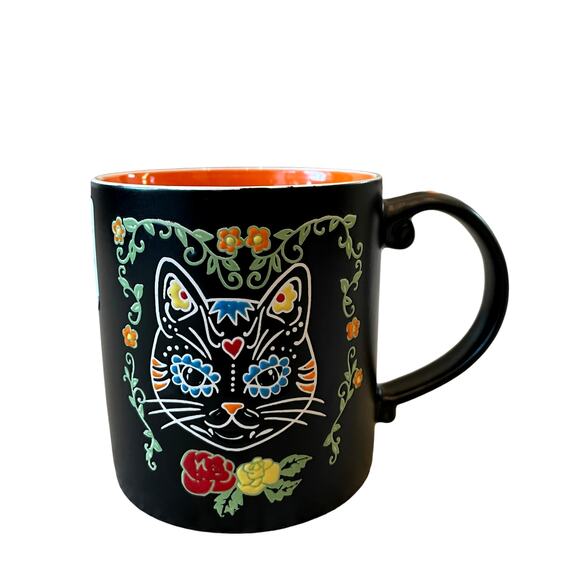 ELI + ANA 2022 Coffee Mug 21 oz Dia De Los Muertos Charlie Day Of The Dead Cat - Picture 11 of 15